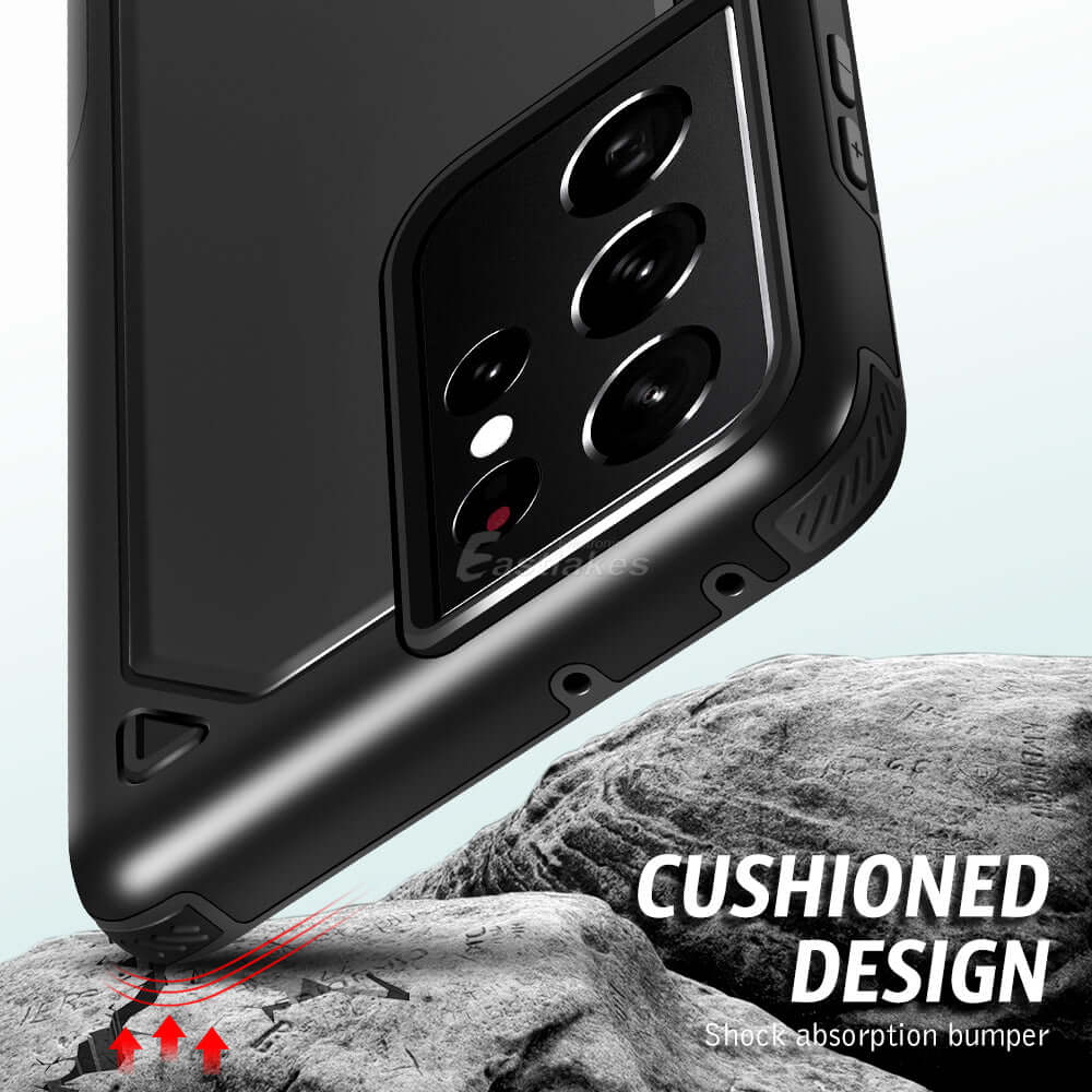 Samsung Galaxy S21 Shockproof Heavy Duty Armor Matte Silicone Shell Case