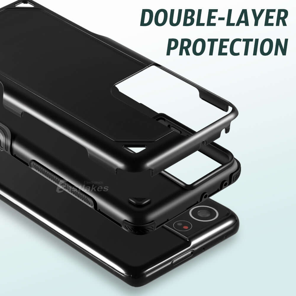 Samsung Galaxy S21 Shockproof Heavy Duty Armor Matte Silicone Shell Case