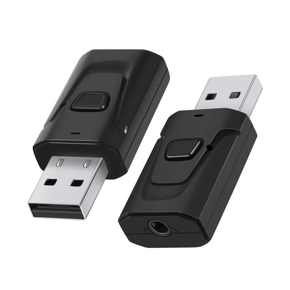 2in1 USB Bluetooth5.0 Transmitter Receiver Audio Adapter AUX 3.5mm TV PC Speaker