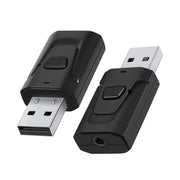 2in1 USB Bluetooth5.0 Transmitter Receiver Audio Adapter AUX 3.5mm TV PC Speaker