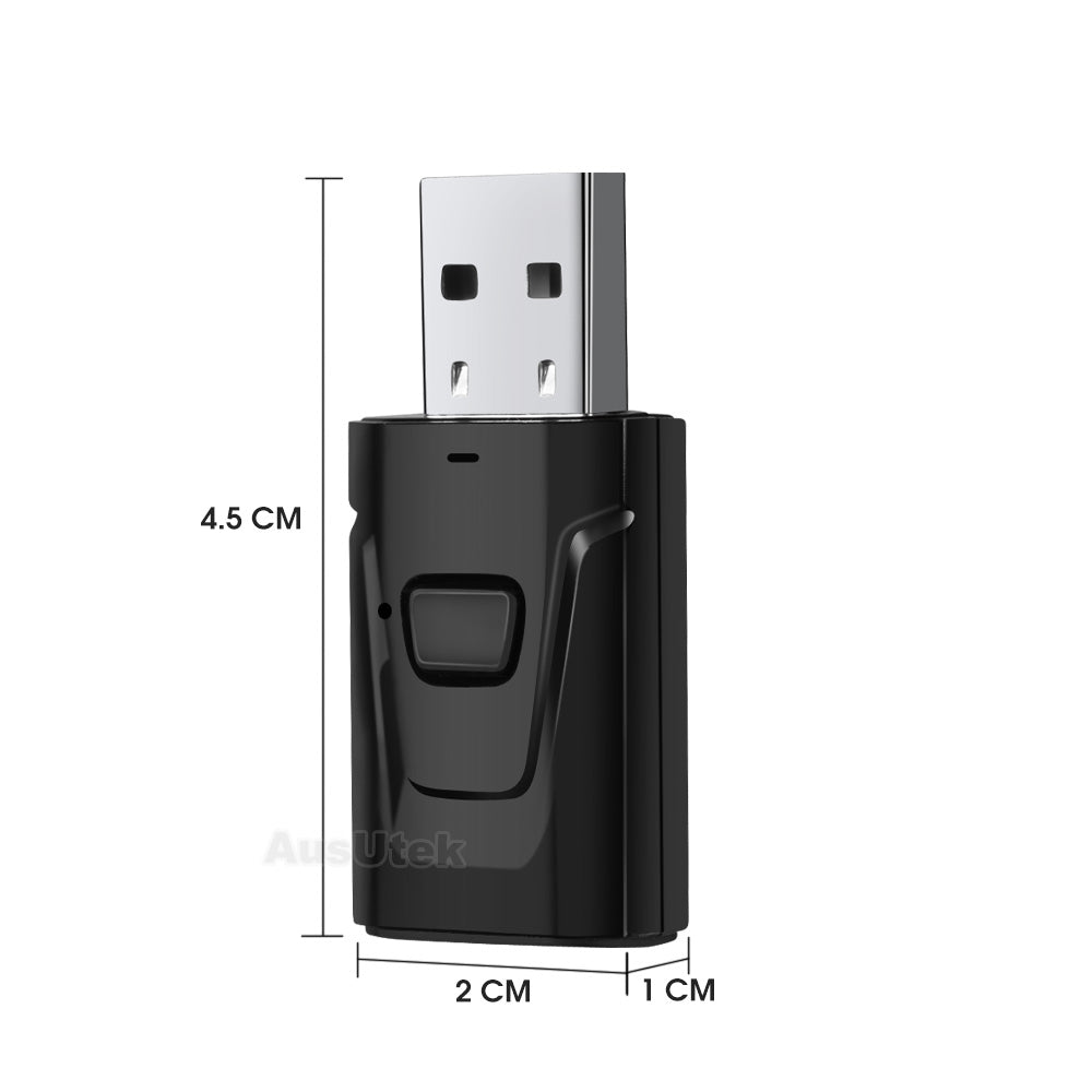 2in1 USB Bluetooth5.0 Transmitter Receiver Audio Adapter AUX 3.5mm TV PC Speaker