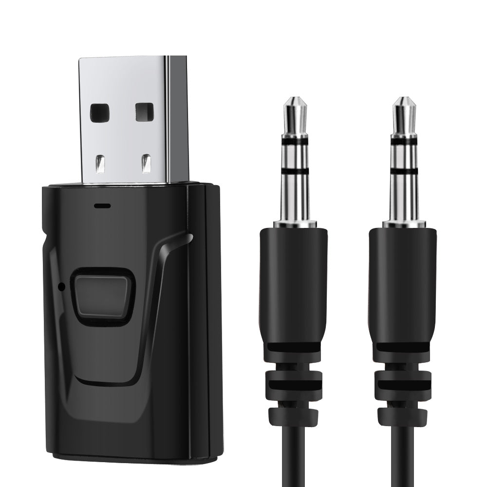 2in1 USB Bluetooth5.0 Transmitter Receiver Audio Adapter AUX 3.5mm TV PC Speaker