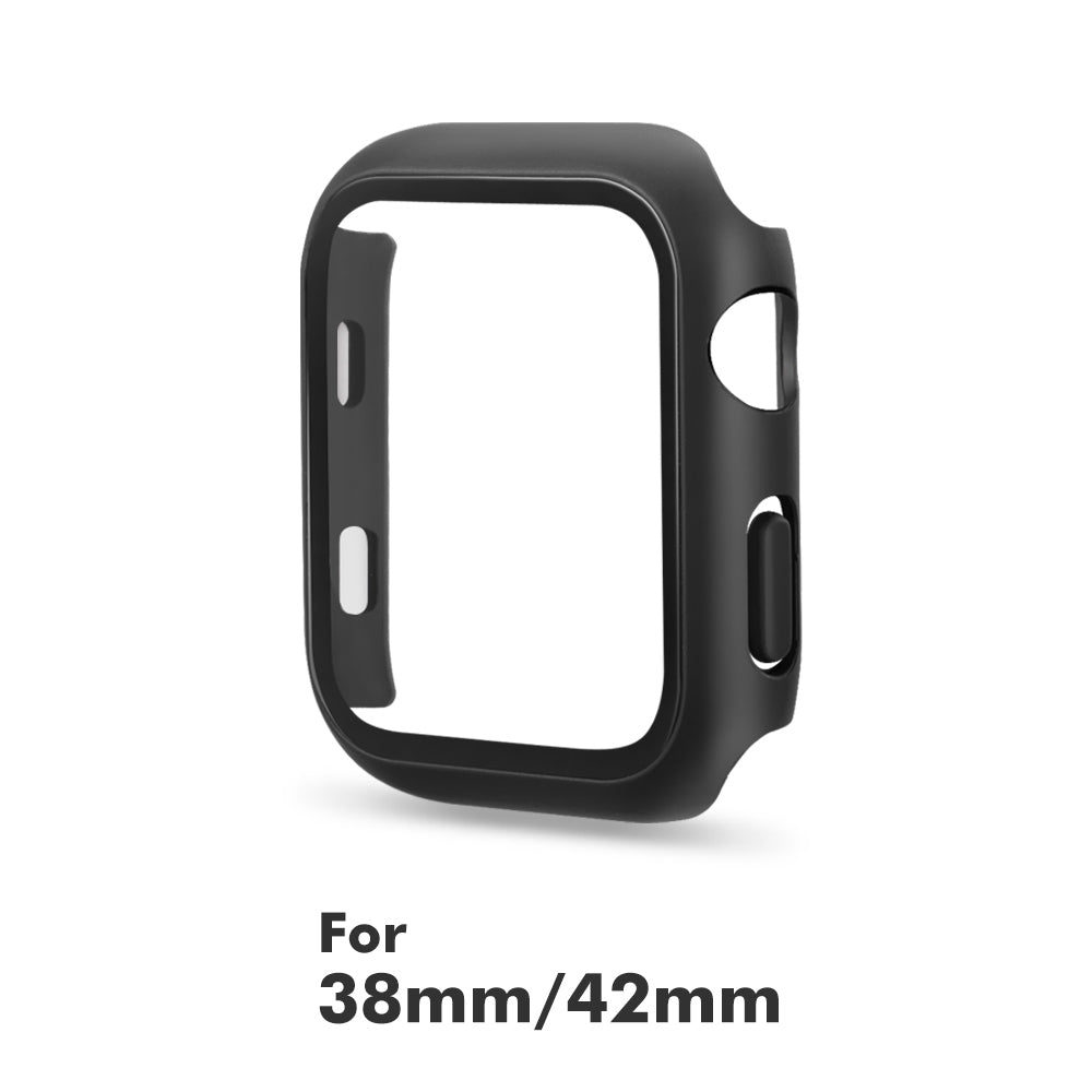 Full Tempered Glass Hard Shell Bumper Case For Apple Watch - Eastlakes Electronics