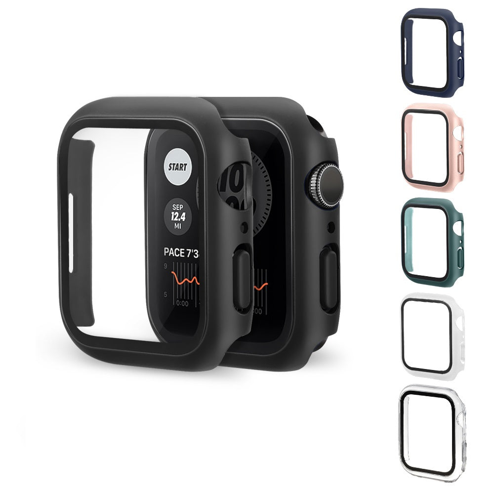Full Tempered Glass Hard Shell Bumper Case For Apple Watch - Eastlakes Electronics