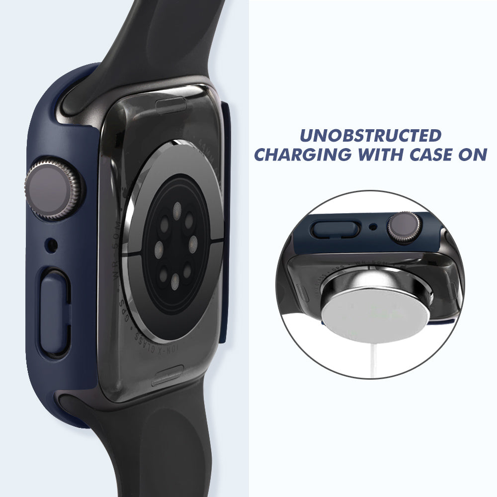 Full Tempered Glass Hard Shell Bumper Case For Apple Watch - Eastlakes Electronics