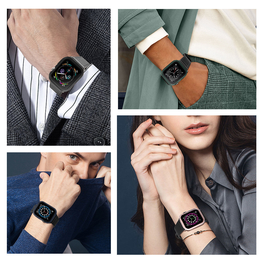 Full Tempered Glass Hard Shell Bumper Case For Apple Watch - Eastlakes Electronics