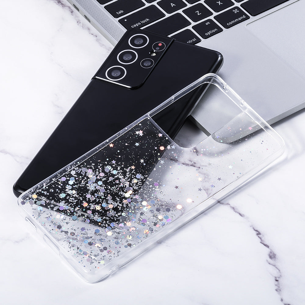 Gradient Glitter Clear Silicone Case for Samsung Galaxy S23 S22 S21 S20 - Eastlakes Electronics