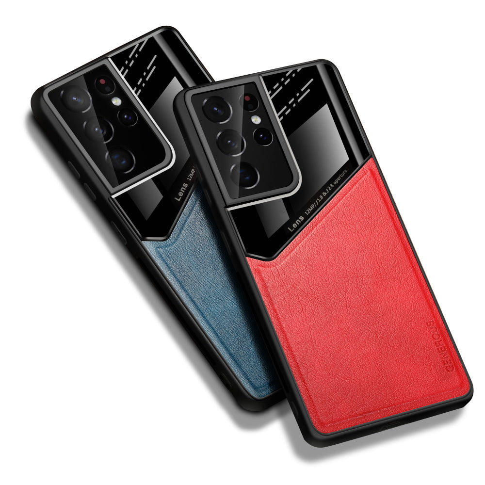 Samsung Galaxy S21 S22 Series Case Leather Shockproof Case W/ Magnetic Holder - Eastlakes Electronics