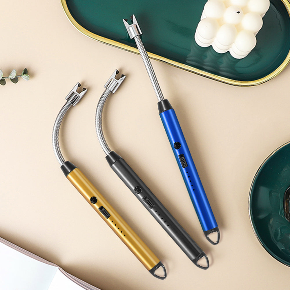 Flameless Bendy Rechargeable Windproof USB Electric Lighter Candle ARC BBQ