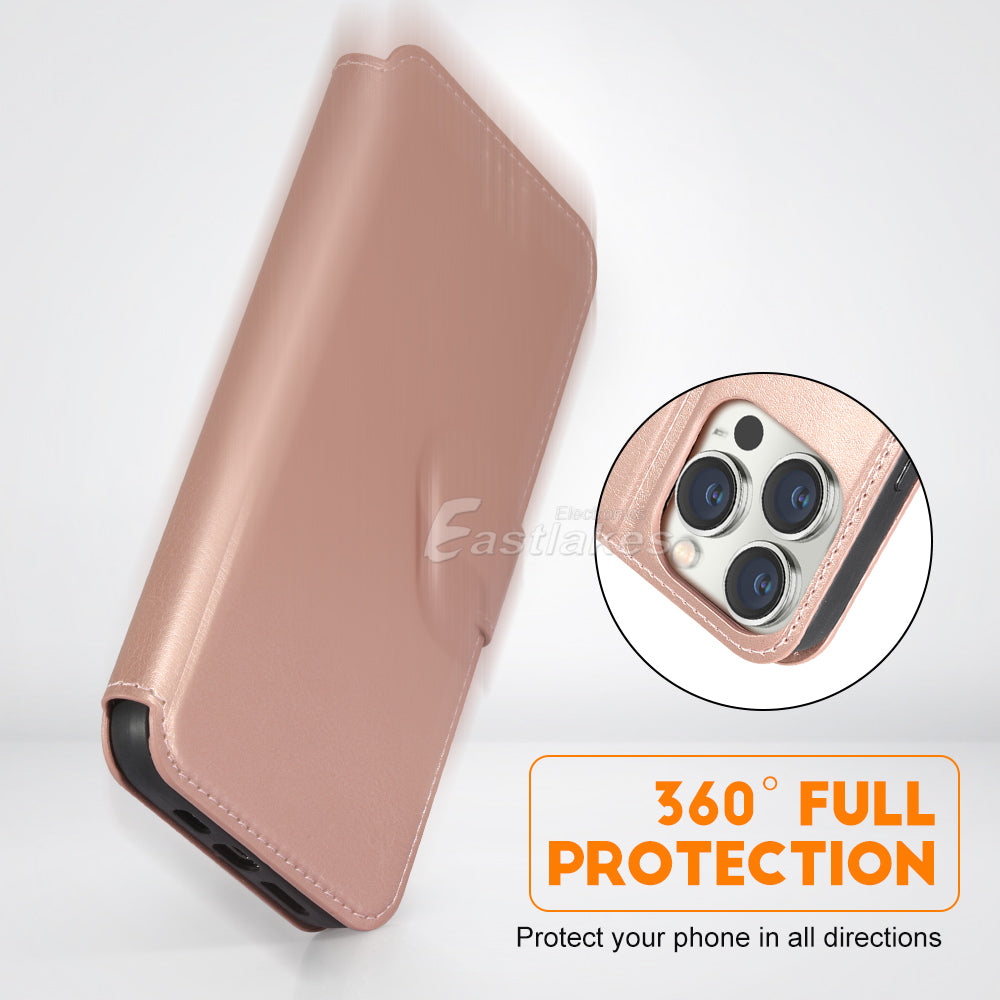 Leather Flip Wallet Case Case For Apple iPhone13 12 Mini Pro Max - Eastlakes Electronics