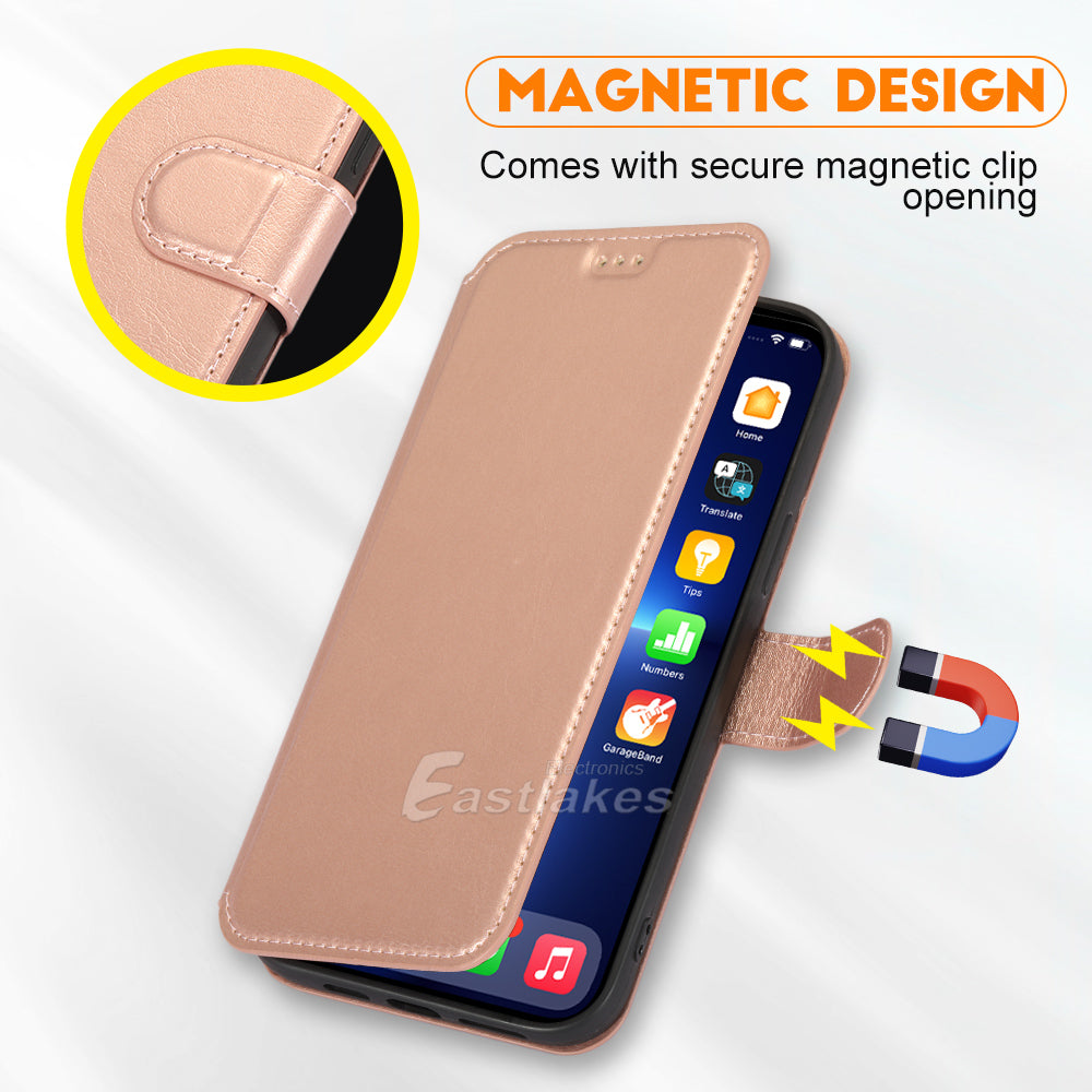 Leather Flip Wallet Case Case For Apple iPhone13 12 Mini Pro Max - Eastlakes Electronics