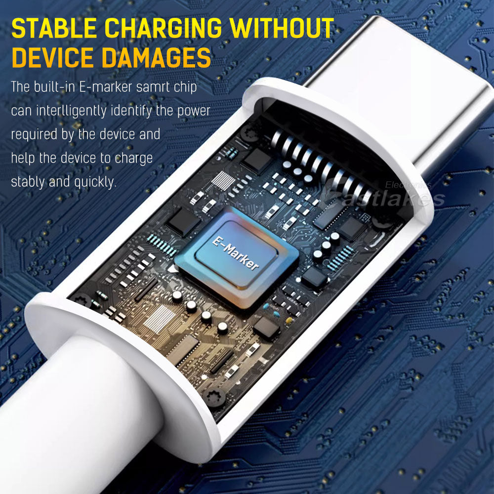 1M USB C to USB C Fast Charging Data Cable - Eastlakes Electronics