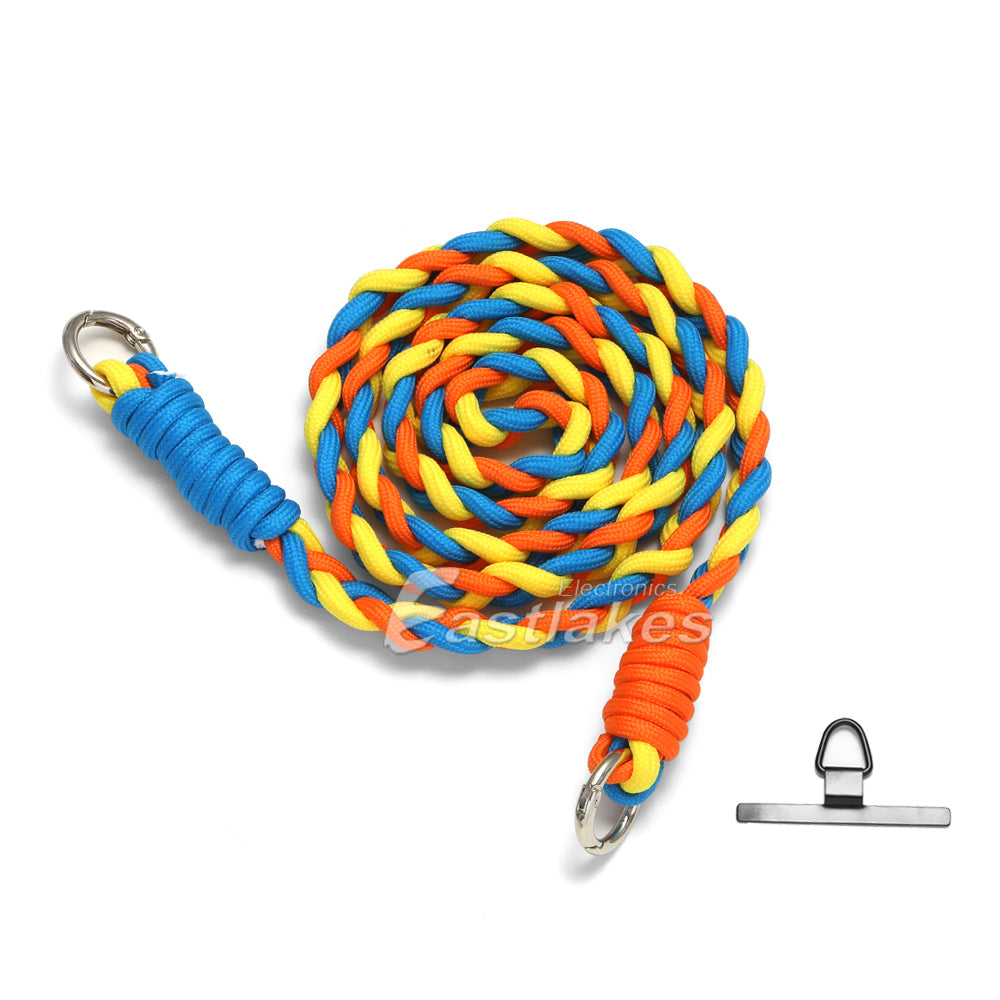 Braided Mobile Phone Lanyard Adjustable Neck Wrist Strap with Card Patch - Eastlakes Electronics