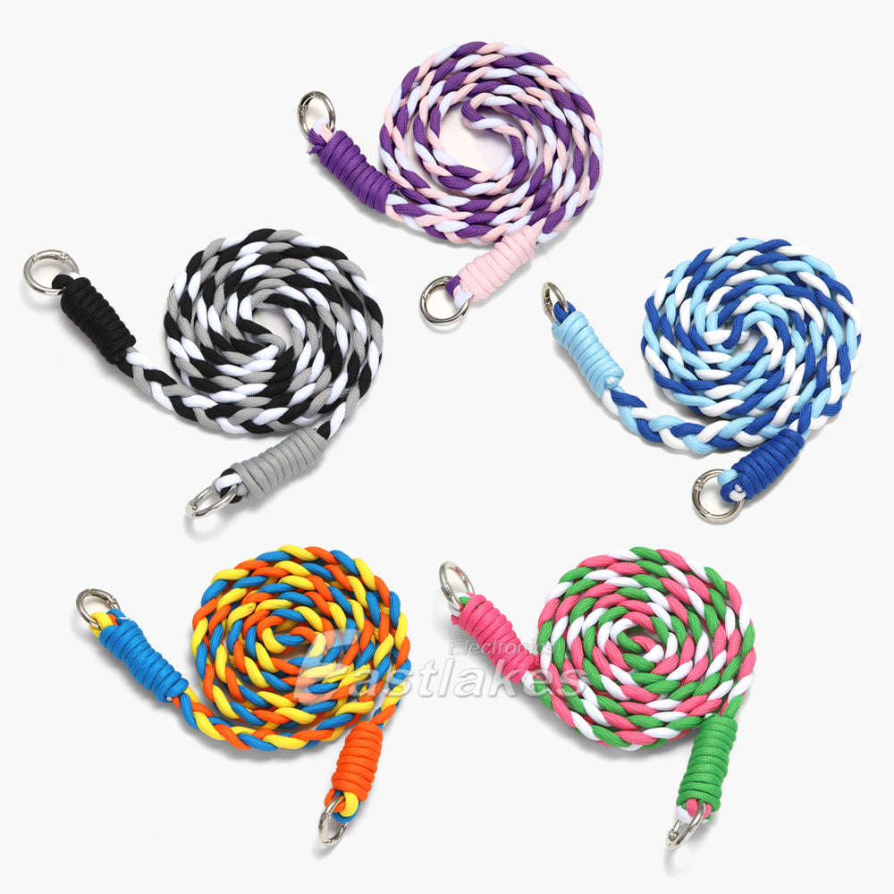 Braided Mobile Phone Lanyard Adjustable Neck Wrist Strap with Card Patch - Eastlakes Electronics