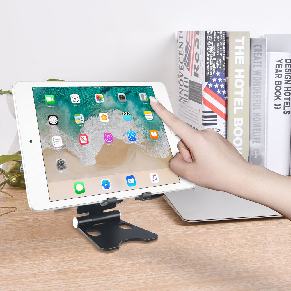 Foldable Aluminium Desk Stand Phone Tablet Mount Holder