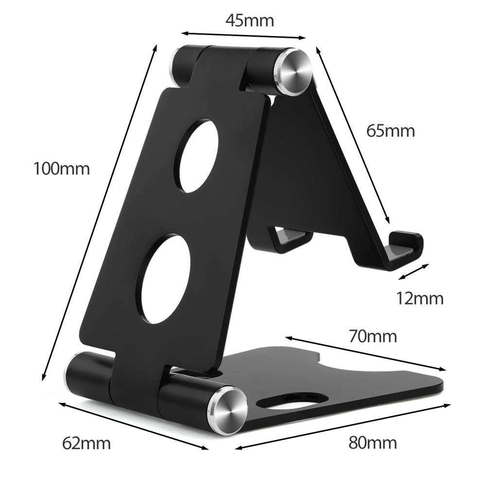 Foldable Aluminium Desk Stand Phone Tablet Mount Holder