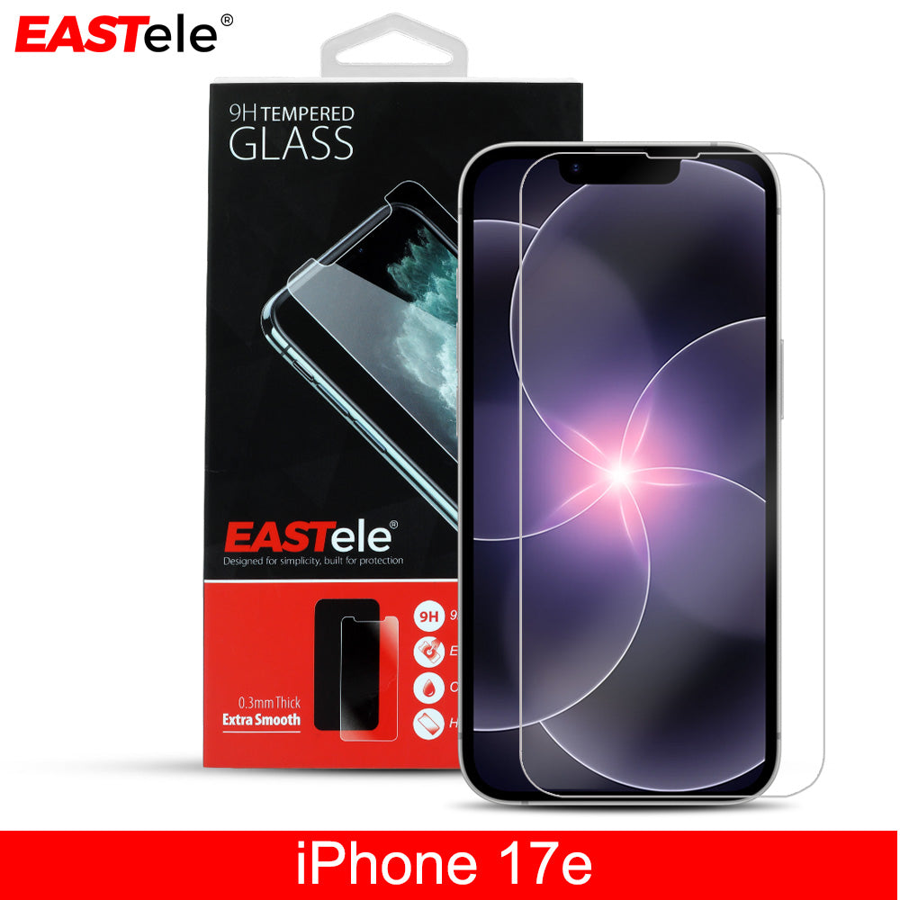 [2 Pack] EASTele Apple iPhone Tempered Glass Screen Protector Premium Label