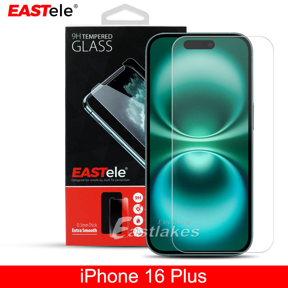 [2 Pack] EASTele Apple iPhone Tempered Glass Screen Protector Premium Label