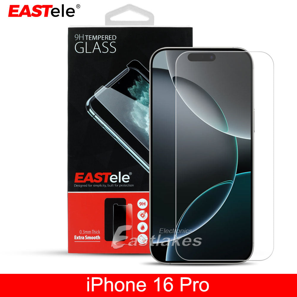 [2 Pack] EASTele Apple iPhone Tempered Glass Screen Protector Premium Label
