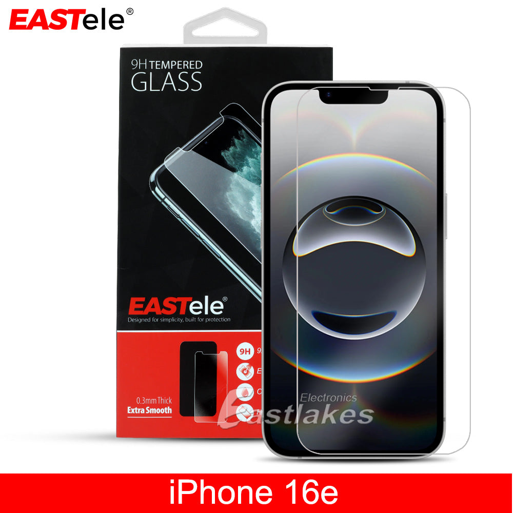 [2 Pack] EASTele Apple iPhone Tempered Glass Screen Protector Premium Label