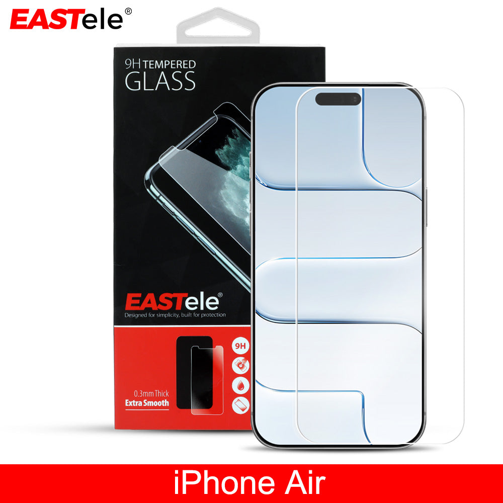 [2 Pack] EASTele Apple iPhone Tempered Glass Screen Protector Premium Label