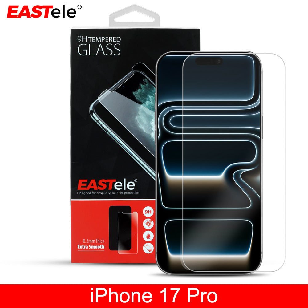 [2 Pack] EASTele Apple iPhone Tempered Glass Screen Protector Premium Label