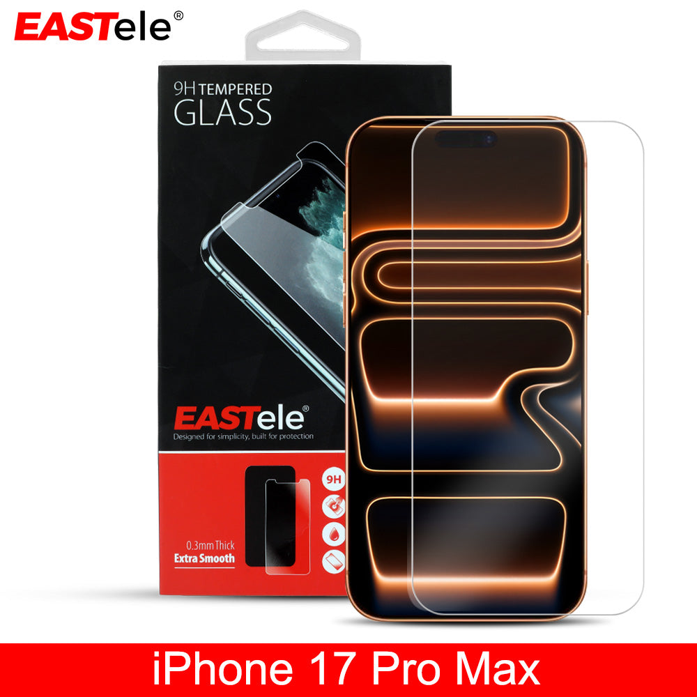 [2 Pack] EASTele Apple iPhone Tempered Glass Screen Protector Premium Label