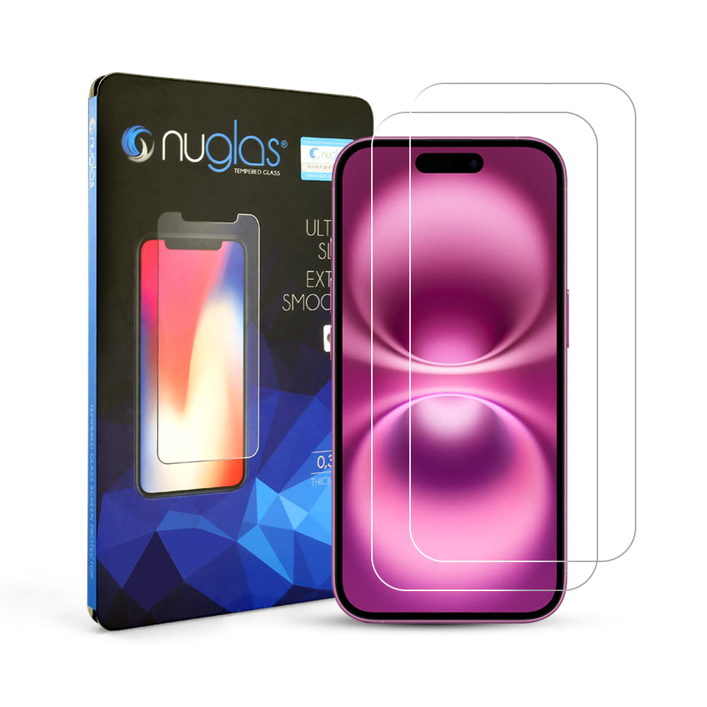 [2 Pack] NUGLAS Apple iPhone Tempered Glass Screen Protector