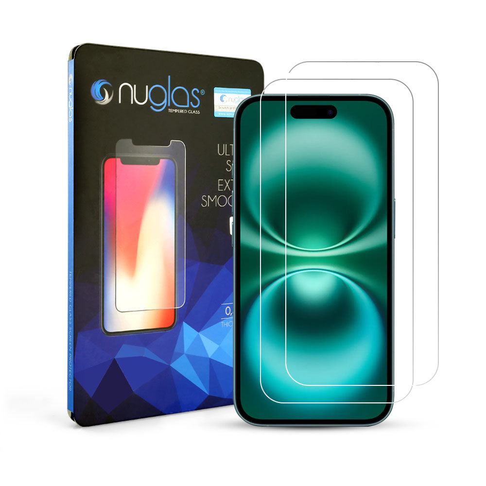 [2 Pack] NUGLAS Apple iPhone Tempered Glass Screen Protector