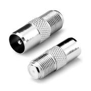 F Type Female Plug to PAL Male Socket Coaxial TV Antenna Cable Connector Adapter