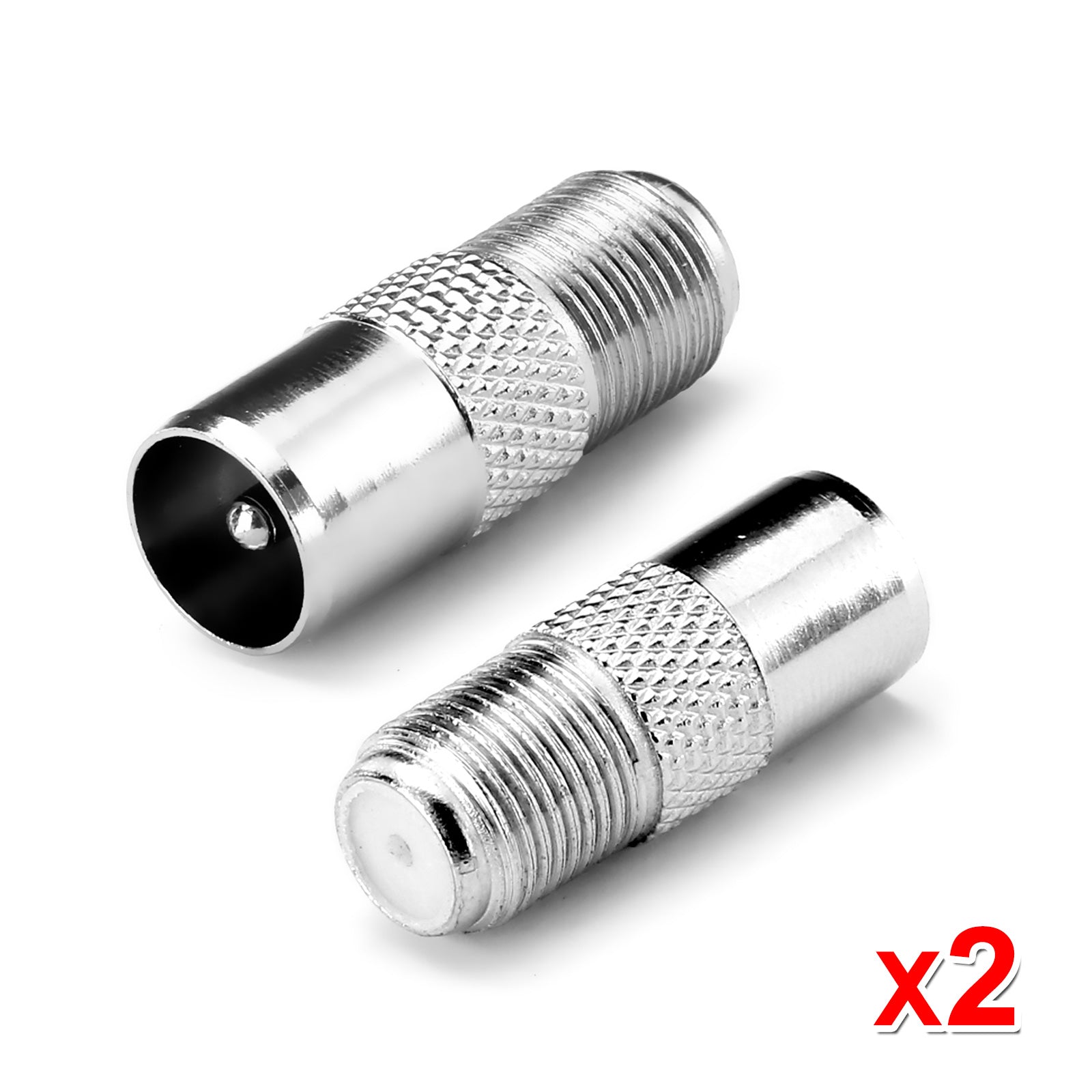 F Type Female Plug to PAL Male Socket Coaxial TV Antenna Cable Connector Adapter