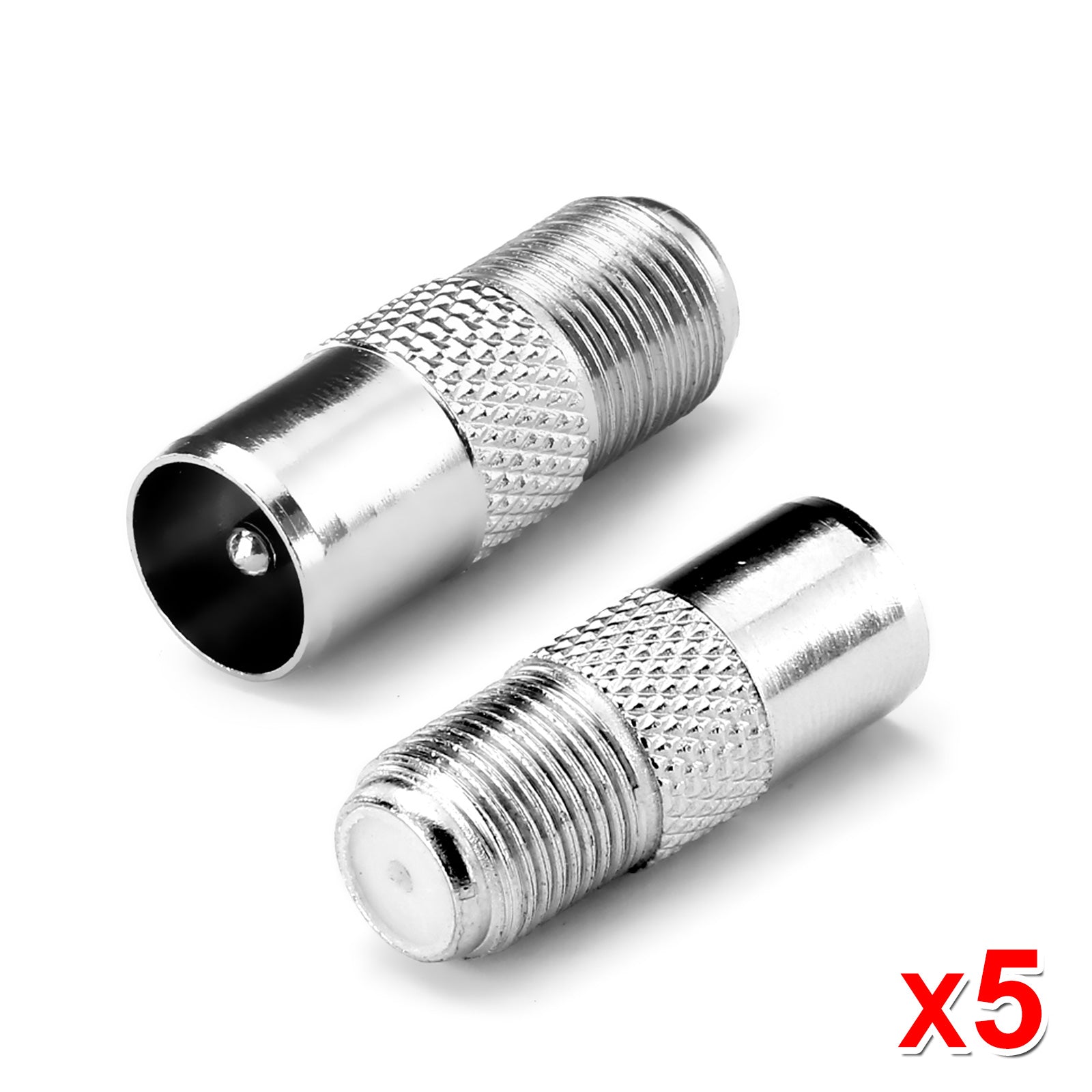 F Type Female Plug to PAL Male Socket Coaxial TV Antenna Cable Connector Adapter