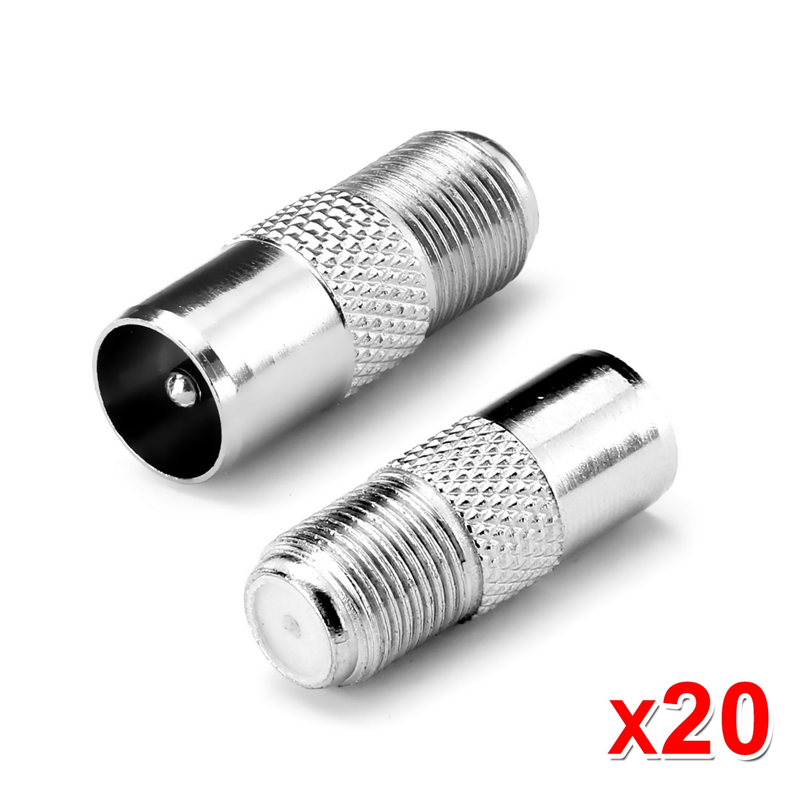 F Type Female Plug to PAL Male Socket Coaxial TV Antenna Cable Connector Adapter