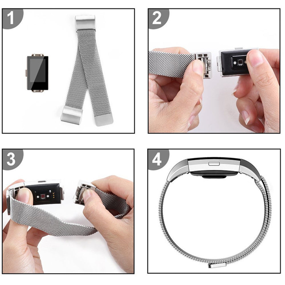Fitbit Charge 2 Milanese Loop Magnetic Watch Band - Eastlakes Electronics