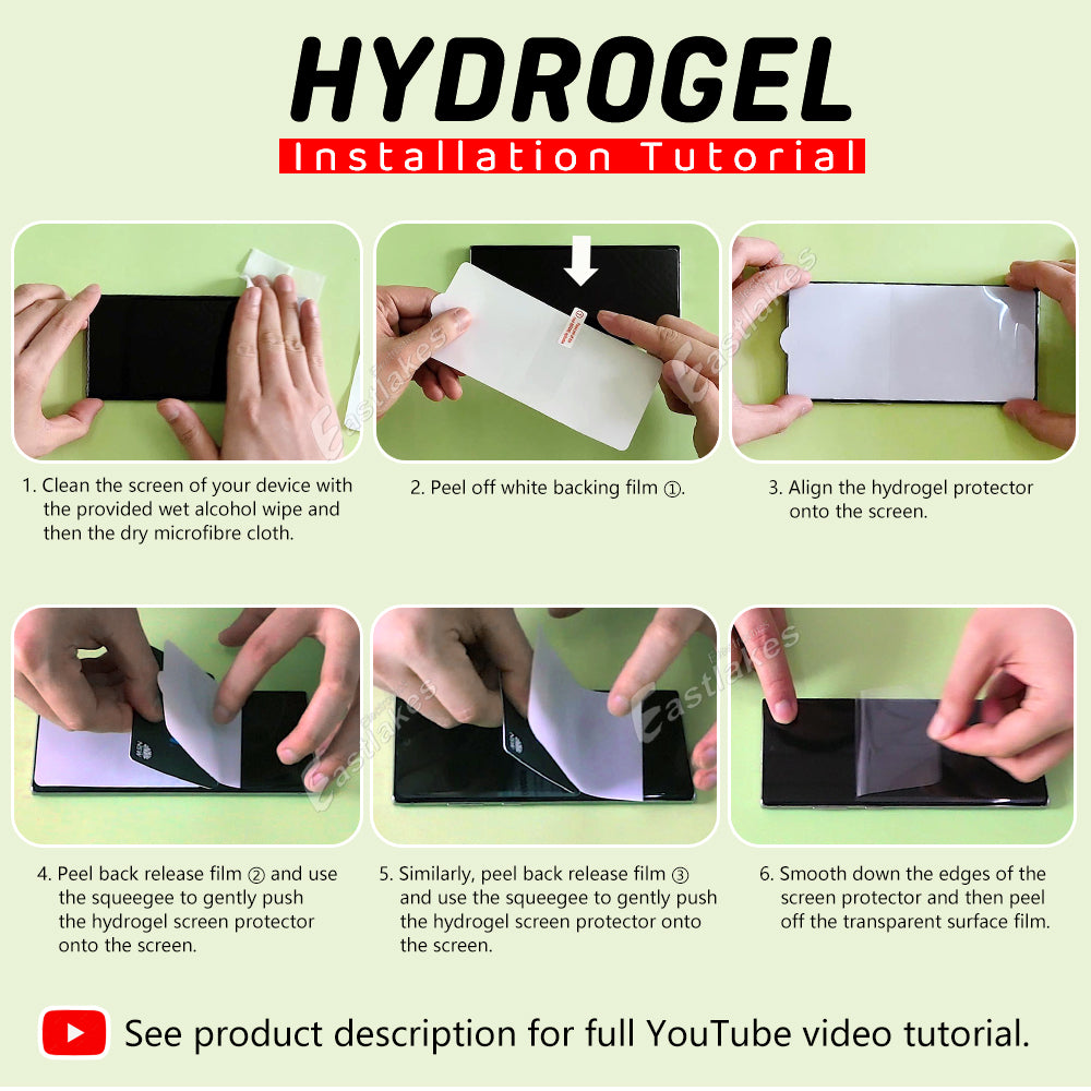 [4-in-1] Google Pixel Hydrogel Screen Protector + Lens Tempered Glass Kit