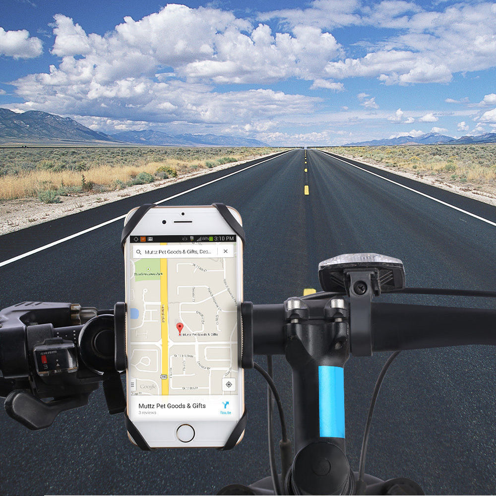 Universal Elastic Silicone Phone Mount Holder for Motorcycle Bicycle Bike - Eastlakes Electronics