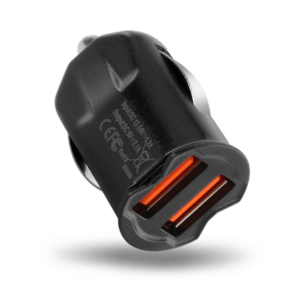 Black Universal Dual USB Car Charger Adapter - Eastlakes Electronics
