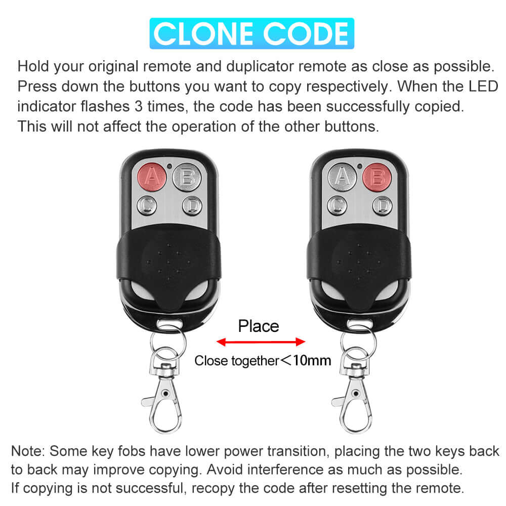 Universal Replacement Garage Door Remote Control