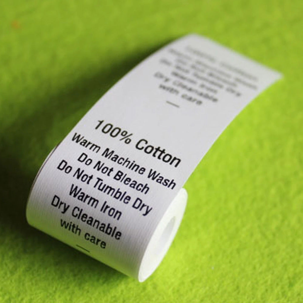 Personalized Customized Cloth Pants Care Labels Instruction Labels Tags