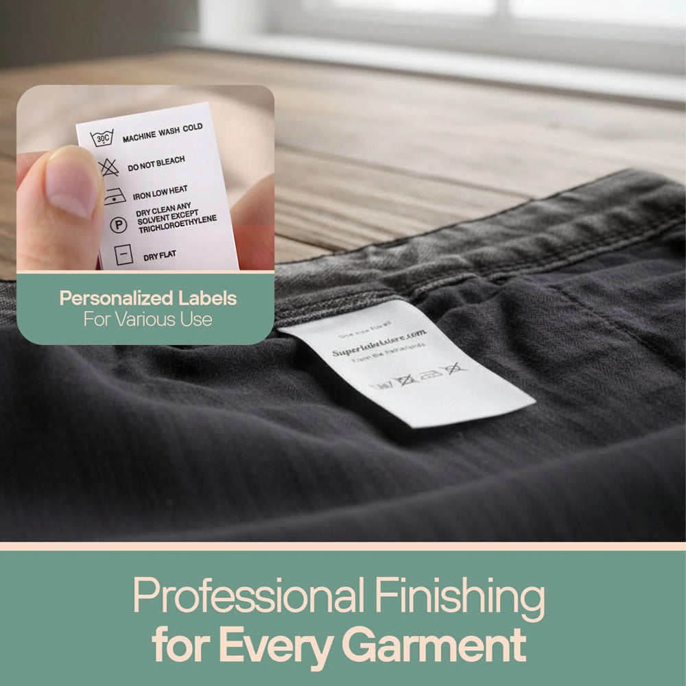 Personalized Customized Cloth Pants Care Labels Instruction Labels Tags