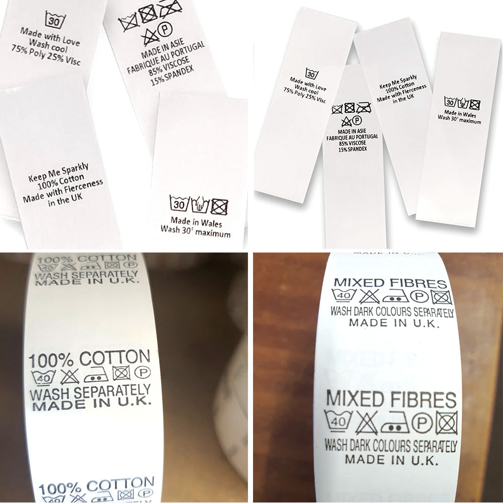 Personalized Customized Cloth Pants Care Labels Instruction Labels Tags