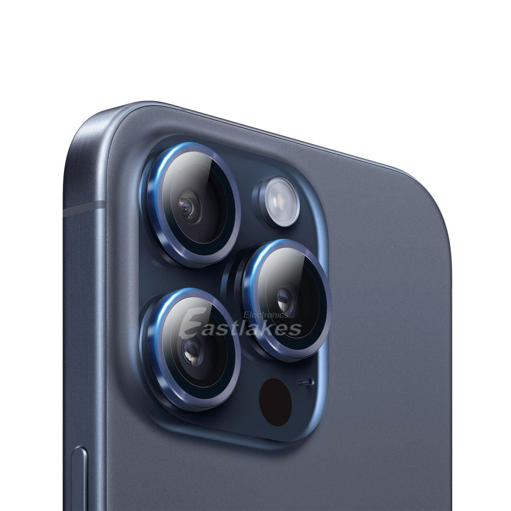 Apple iPhone 15 Series Metal Camera Lens Set Tempered Glass Protector - Eastlakes Electronics