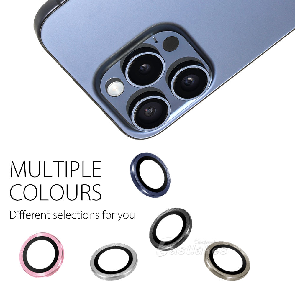 Apple iPhone 15 Series Metal Camera Lens Set Tempered Glass Protector - Eastlakes Electronics