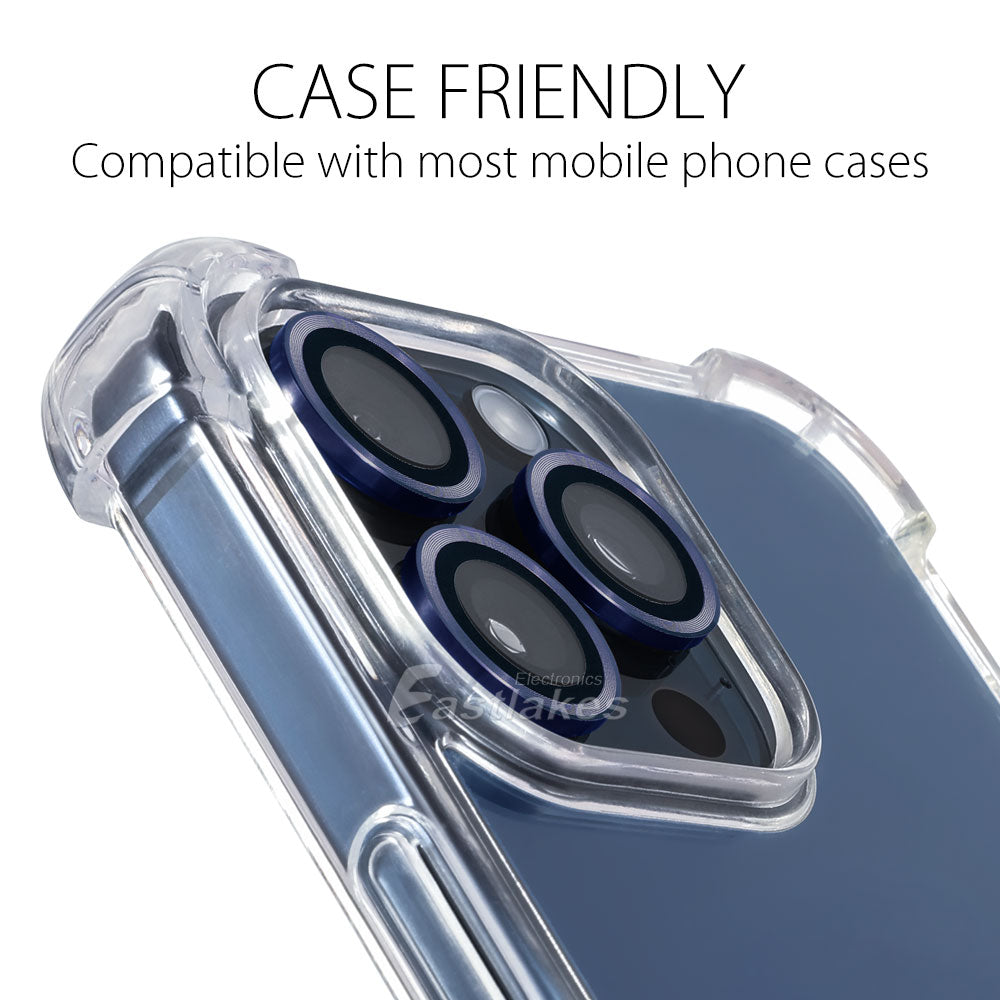 Apple iPhone 15 Series Metal Camera Lens Set Tempered Glass Protector - Eastlakes Electronics