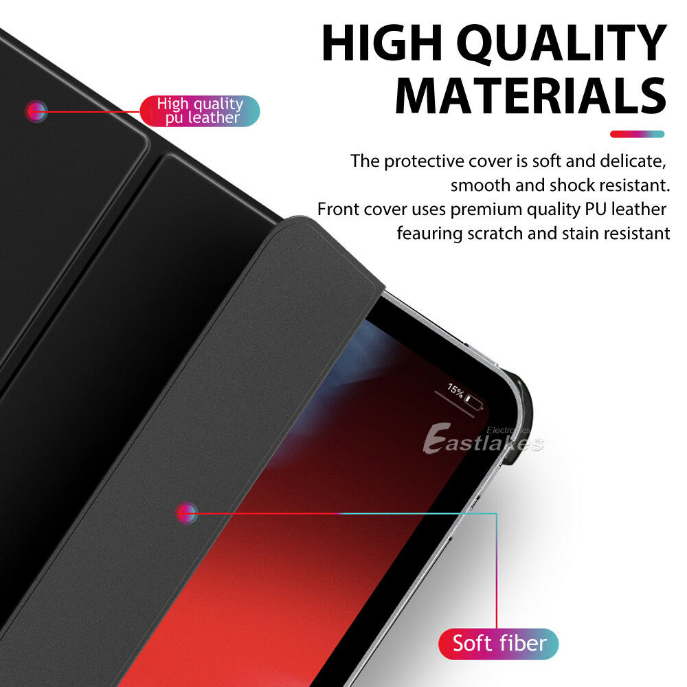 Leather TriFold Smart Stand Cover for iPad Air Pro 10.2 10.5 11 - Eastlakes Electronics
