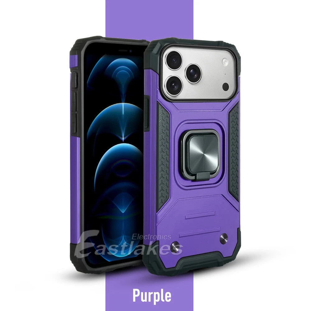 Apple iPhone 17 Pro Max Air Case Heavy Duty Magnetic Ring Holder Purple