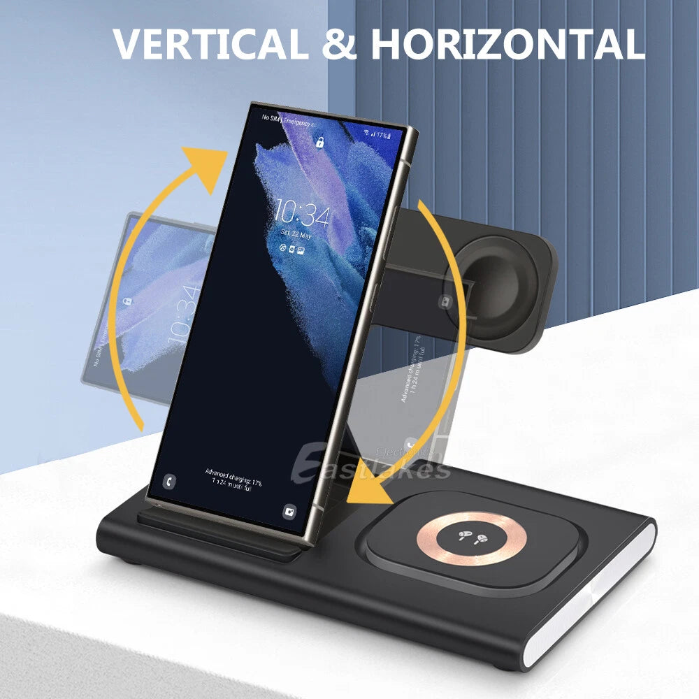 3-in-1 Wireless Charger Dock Charging Station For Samsung Galaxy