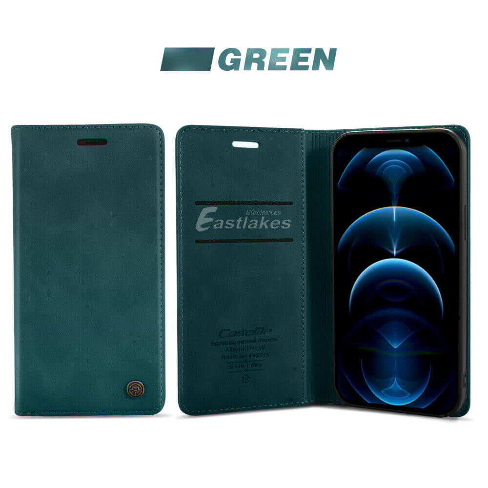 Retro Leather Flip Wallet Card Case Cover For Apple iPhone 16 17 Pro Max Air