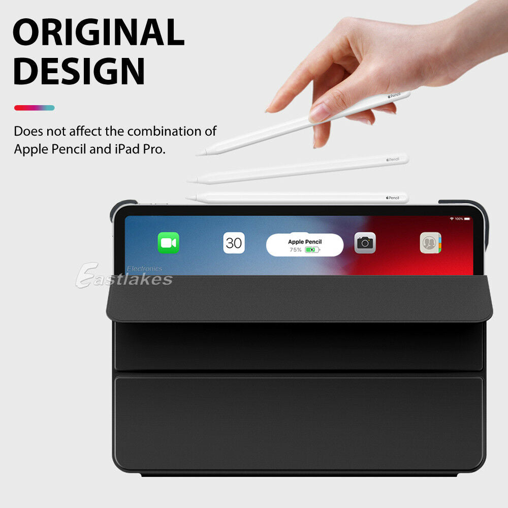 Leather TriFold Smart Stand Cover for iPad Air Pro 10.2 10.5 11 - Eastlakes Electronics