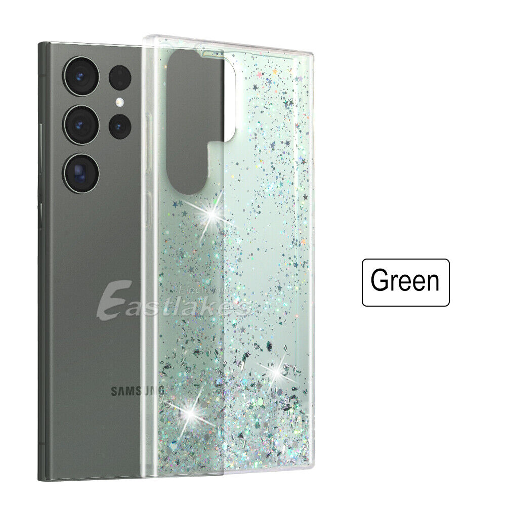Gradient Glitter Clear Silicone Case for Samsung Galaxy S23 S22 S21 S20 - Eastlakes Electronics